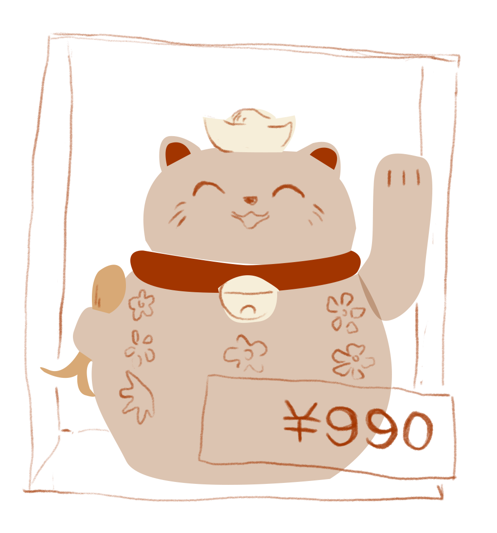 Small illustration: a lucky cat